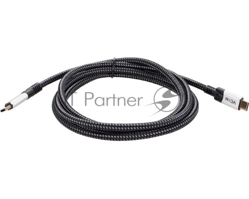 Кабель VCOM USB4 TypeC(M)--TypeC(M), 5K 60Hz, 8K 30Hz 40GBps, PD 240W, 2м CU560-2M