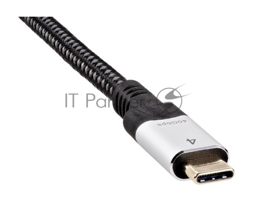 Кабель VCOM USB4 TypeC(M)--TypeC(M), 5K 60Hz, 8K 30Hz 40GBps, PD 240W, 2м CU560-2M
