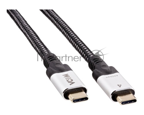 Кабель VCOM USB4 TypeC(M)--TypeC(M), 5K 60Hz, 8K 30Hz 40GBps, PD 240W, 2м CU560-2M