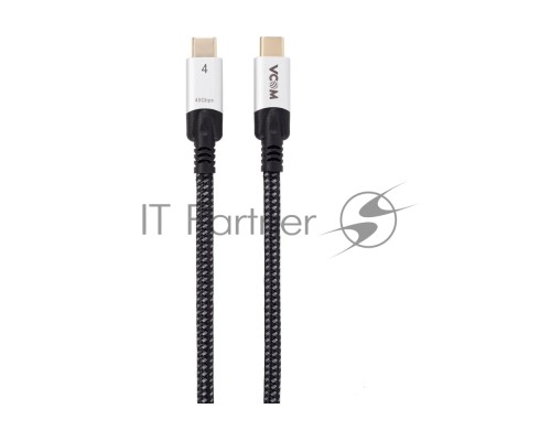 Кабель VCOM USB4 TypeC(M)--TypeC(M), 5K 60Hz, 8K 30Hz 40GBps, PD 240W, 2м CU560-2M