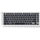 Клавиатура для ноутбука Toshiba M40T черная с серой рамкой и подсветкой
