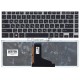 Клавиатура для ноутбука Toshiba M40T черная с серой рамкой и подсветкой