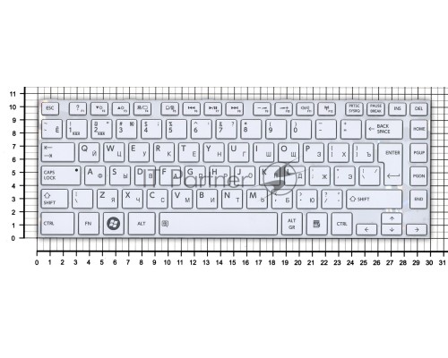 Клавиатура для ноутбука Toshiba Satellite L800 L830 белая