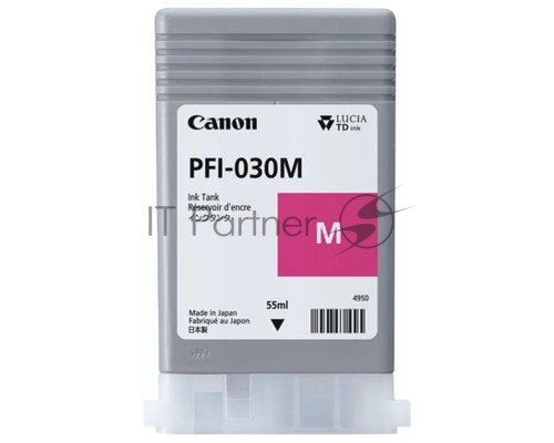 Картридж Canon INK TANK PFI-030 MAGENTA пурпурный (55 мл.) для Canon imagePROGRAF TM-240, TM-340