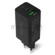 Зарядное устройство NERPA PD333CBX 65W GaN PD+QC3.0, 2xUSB-C, 1xUSB-A, USB-C - USB-C 100W cable 1.5m black, EU plug, BOX