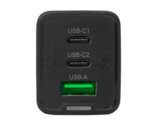 Зарядное устройство NERPA PD333CBX 65W GaN PD+QC3.0, 2xUSB-C, 1xUSB-A, USB-C - USB-C 100W cable 1.5m black, EU plug, BOX