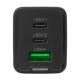 Зарядное устройство NERPA PD333CBX 65W GaN PD+QC3.0, 2xUSB-C, 1xUSB-A, USB-C - USB-C 100W cable 1.5m black, EU plug, BOX