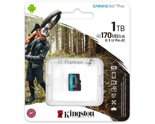 Карта памяти Kingston 1TB microSDXC Canvas Go Plus 170R A2 U3 V30 Card W/O ADP/ Kingston 1TB microSDXC Canvas Go Plus 170R A2 U3 V30 Card W/O ADP