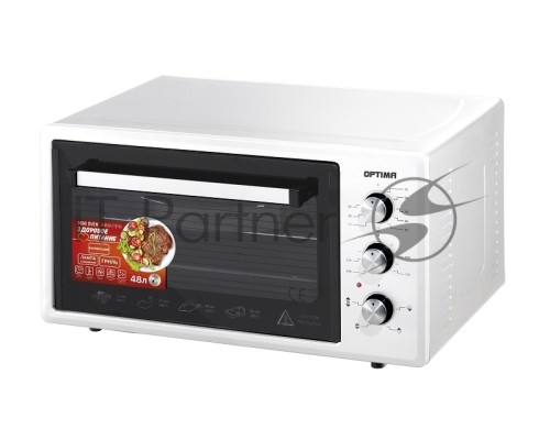 Мини-печь  OPTIMA OFС-48W (48л,конвекция,таймер,лампа,противень 2шт.,реш,1600Вт, бел)