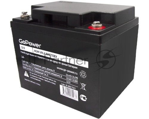 Аккумулятор свинцово-кислотный GoPower LA-12260 12V 26Ah клеммы под болт M5