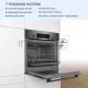 Встраиваемый духовой шкаф Bosch HBJ517SG0R 60 см, Serie 4, 66 л, Vario-гриль большой площади, Верхний/нижний жар, Горячий воздух, Горячий воздух нежный, Гриль с конвекцией, Нижний жар, Режим для пиццы, черная нержавеющая сталь