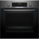 Встраиваемый духовой шкаф Bosch HBJ517SG0R 60 см, Serie 4, 66 л, Vario-гриль большой площади, Верхний/нижний жар, Горячий воздух, Горячий воздух нежный, Гриль с конвекцией, Нижний жар, Режим для пиццы, черная нержавеющая сталь