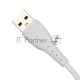 Кабель GoPower GP07M USB (m)-microUSB (m) 1.0м 2.4A силикон белый (1/200/800)