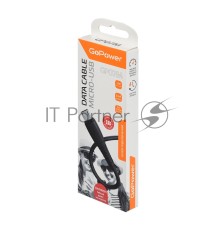 Кабель GoPower GP07M USB (m)-microUSB (m) 1.0м 2.4A силикон черный (1/200/800)