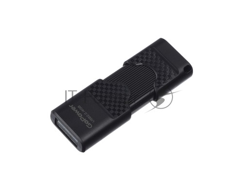 Флеш диск GoPower SLIDER 4GB USB2.0 пластик черный матовый (1/50/1000)