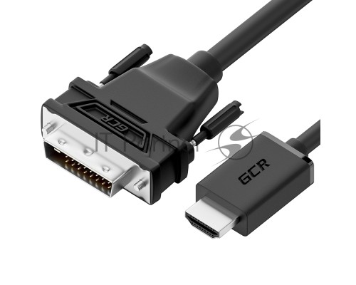 Кабель 1.0m HDMI-DVI, 19M / 25M Dual Link, черный, 30 AWG, двойной экран, GCR-55519 Кабель 1.0m HDMI-DVI, 19M / 25M Dual Link, черный, 30 AWG, двойной экран, GCR-55519
