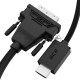 Кабель 1.0m HDMI-DVI, 19M / 25M Dual Link, черный, 30 AWG, двойной экран, GCR-55519
