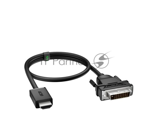 Кабель 1.0m HDMI-DVI, 19M / 25M Dual Link, черный, 30 AWG, двойной экран, GCR-55519 Кабель 1.0m HDMI-DVI, 19M / 25M Dual Link, черный, 30 AWG, двойной экран, GCR-55519