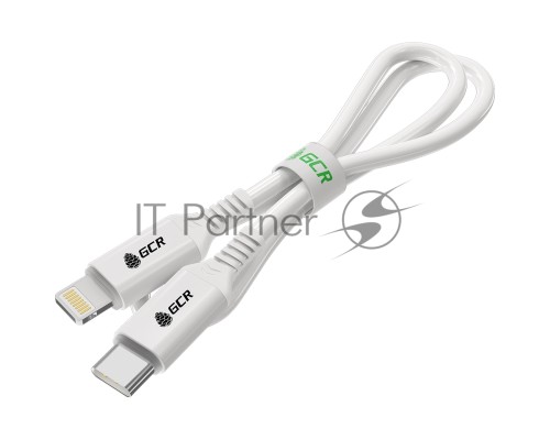 Кабель PREMIUM 1.0m TypeC/Lightning MFI POWER DELIVERY 18 W, быстрая зарядка, белый силикон, AL case белый, белый ПВХ, GCR-53533
