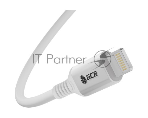 Кабель PREMIUM 1.0m TypeC/Lightning MFI POWER DELIVERY 18 W, быстрая зарядка, белый силикон, AL case белый, белый ПВХ, GCR-53533