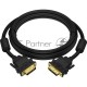 Кабель PROF 1.8m DVI-D, черный, GOLD, ферритовые кольца, OD 8.5mm, 28 AWG, DVI/DVI, 25M/25M, двойной экран, GCR-52996