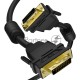 Кабель PROF 1.8m DVI-D, черный, GOLD, ферритовые кольца, OD 8.5mm, 28 AWG, DVI/DVI, 25M/25M, двойной экран, GCR-52996