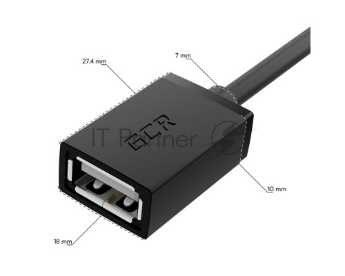 Переходник USB Hub Type-C гибкий 0.35m разветвитель на 3 USB порта, СМ / 3 х AF, черный, GCR-55296 Переходник USB Hub Type-C гибкий 0.35m разветвитель на 3 USB порта, СМ / 3 х AF, черный, GCR-55296