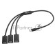 Переходник USB Hub Type-C гибкий 0.35m разветвитель на 3 USB порта, СМ / 3 х AF, черный, GCR-55296