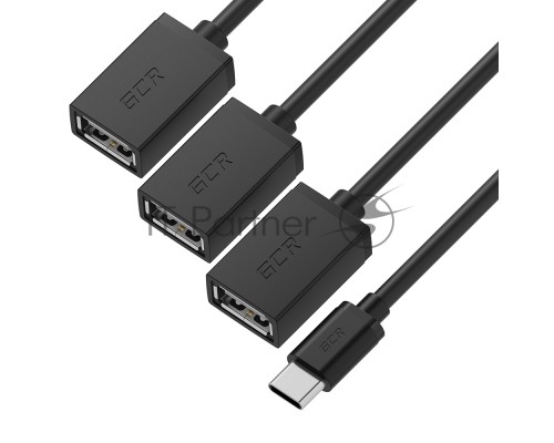 Переходник USB Hub Type-C гибкий 1.2m разветвитель на 3 USB порта, СМ / 3 х AF, черный, GCR-55311 Переходник USB Hub Type-C гибкий 1.2m разветвитель на 3 USB порта, СМ / 3 х AF, черный, GCR-55311