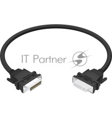 Удлинитель 1.0m DVI-D, черный, DVI/DVI, 25M/25F, FullHD, 28 AWG, GCR-54706