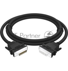 Удлинитель 2.0m DVI-D, черный, DVI/DVI, 25M/25F, FullHD, 28 AWG, GCR-54715