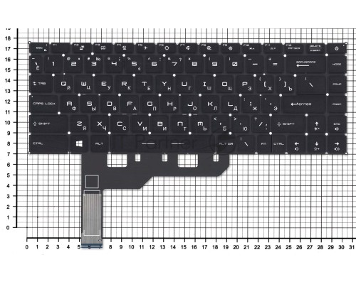 Клавиатура для ноутбука MSI Prestige 15 A10M, черная