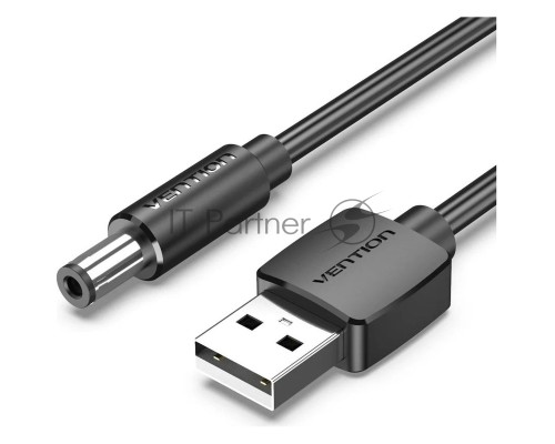 Кабель Vention USB AM/DC-jack 5.5мм M - 1.5м Чёрный