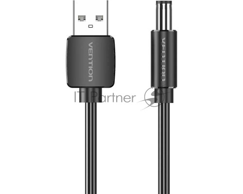 Кабель Vention USB AM/DC-jack 5.5мм M - 1.5м Чёрный