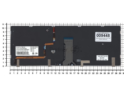 Клавиатура для ноутбука Lenovo IdeaPad Y480 черная с подсветкой