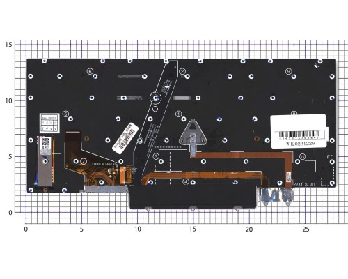 Клавиатура для ноутбука Lenovo ThinkPad X1 Yoga Gen 7 черная с подсветкой