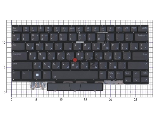 Клавиатура для ноутбука Lenovo ThinkPad X1 Yoga Gen 7 черная с подсветкой