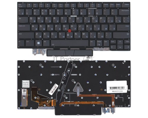 Клавиатура для ноутбука Lenovo ThinkPad X1 Yoga Gen 7 черная с подсветкой