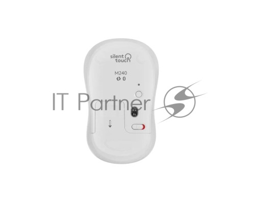 Мышь беспроводная Logitech M240 SILENT белый, 4000 dpi, Bluetooth, кнопки - 3