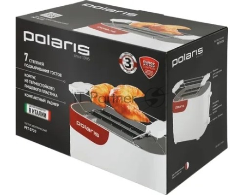 Тостер Polaris PET-0720 белый-красный