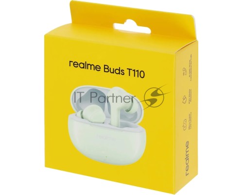 Гарнитура внутриканальные Realme Buds T110 зеленый беспроводные bluetooth в ушной раковине (631206000020)