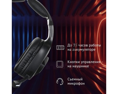 Наушники с микрофоном Оклик HS-L575G черный накладные BT оголовье (1895253)