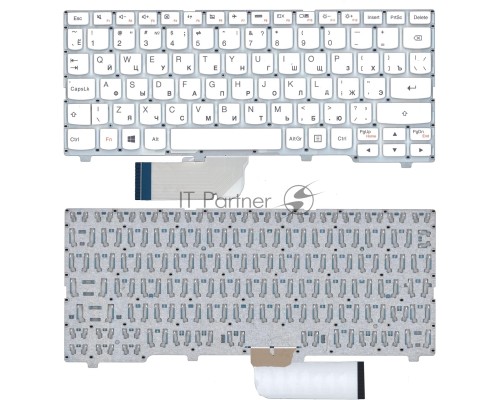 Клавиатура для ноутбука Lenovo IdeaPad 100S-11IBY белая без рамки