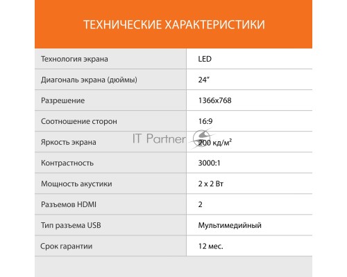 Телевизор LED SunWind 24
