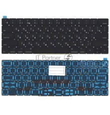 Клавиатура для ноутбука MacBook Pro 13 15 Retina A1706 черная с подсветкой плоский Enter