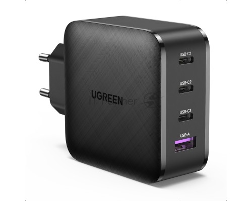 Сетевое зарядное устройство USB A + 3 USB C 65W GaN Tech Fast Charger CD224-70774 Black (70774)