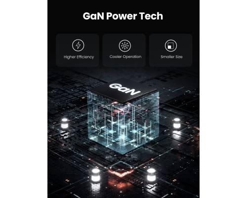 Сетевое зарядное устройство USB A + 3 USB C 65W GaN Tech Fast Charger CD224-70774 Black (70774)