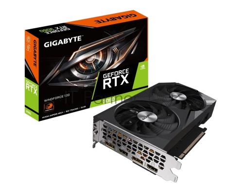 Видеокарта Gigabyte GV-N3060WF2-12GD NVIDIA GeForce RTX 3060 12Gb 192bit GDDR6 1792/15000 HDMIx2 DPx2 HDCP Ret