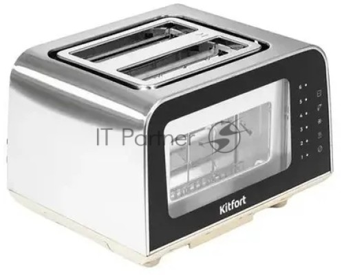 Тостер Kitfort КТ-6060 1100Вт бежевый/серебристый