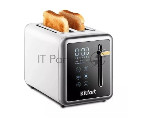Тостер Kitfort КТ-6079 850Вт серебристый/черный